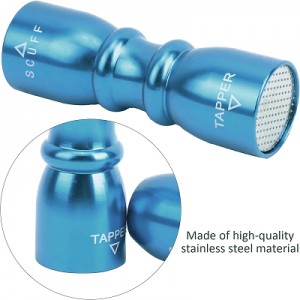 Champion Billiards Pool Cue Tip Repair Tool Accessories include scuff or shaper, tapper and aerator, 3 in 1 pool cue tip tool- Black color