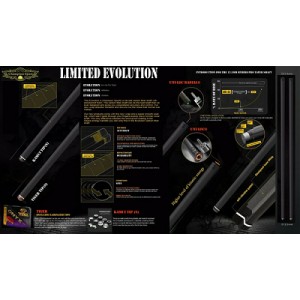 BLACK FRIDAY DEAL! CHAMPION BLACK SPIDER CUE WITH A LIMITED EDITION EVOLUTION CARBON SHAFT, 12.5MM, RADIAL JOINT, 29"(13MM AND 12.5MM)