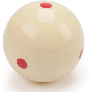 CHAMPION 2-1/4" BILLIARD PRACTICE TRAINING POOL CUE BALL (6 DOT, BLUE AND RED COLOR)