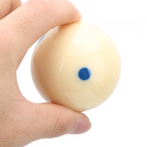 CHAMPION 2-1/4" BILLIARD PRACTICE TRAINING POOL CUE BALL (6 DOT, BLUE AND RED COLOR)