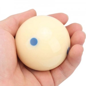CHAMPION 2-1/4" BILLIARD PRACTICE TRAINING POOL CUE BALL (6 DOT, BLUE AND RED COLOR)