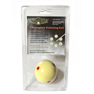 CHAMPION 2-1/4" BILLIARD PRACTICE TRAINING POOL CUE BALL (6 RED DOT) CHAMPION 2-1/4" BILLIARD PRACTICE TRAINING POOL CUE BALL (6 RED DOT)