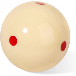 CHAMPION 2-1/4" BILLIARD PRACTICE TRAINING POOL CUE BALL (RED 6 DOT, 16 BALLS/BOX)