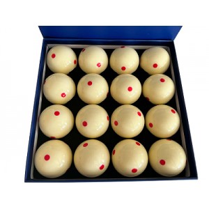 CHAMPION 2-1/4" BILLIARD PRACTICE TRAINING POOL CUE BALL (RED 6 DOT, 16 BALLS/BOX)