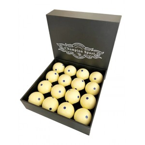 CHAMPION 2-1/4" BILLIARD PRACTICE TRAINING POOL CUE BALL (BLUE 6 DOT, 16 BALLS/BOX)