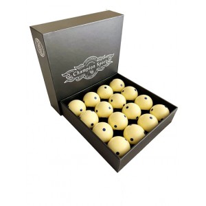 CHAMPION 2-1/4" BILLIARD PRACTICE TRAINING POOL CUE BALL (BLUE 6 DOT, 16 BALLS/BOX)