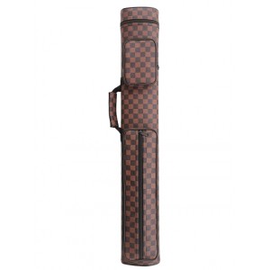 CHAMPION CHECKERED LEATHERETTE BILLIARD POOL CUE HARD CASE 2X2 OR 2X4 CASE 2S2B
