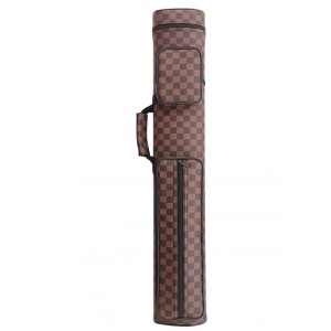 CHAMPION CHECKERED LEATHERETTE BILLIARD POOL CUE HARD CASE 2X2 OR 2X4 CASE 2S2B