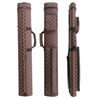 CHAMPION CHECKERED LEATHERETTE BILLIARD POOL CUE HARD CASE 2X2 OR 2X4 CASE 2S2B