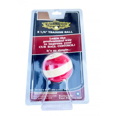 CHAMPION TRAINING CUE BALL FOR POOL TABLE SIZE 2-1/4" 57MM AND AIM TRAINER CHAMPION TRAINING CUE BALL FOR POOL TABLE SIZE 2-1/4" 57MM AND AIM TRAINER